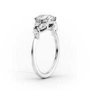 Handmade Tear Drop Cluster Solitaire Ring